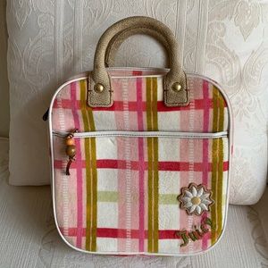 SALE! RARE! Y2K Velour Plaid Make Up Bag